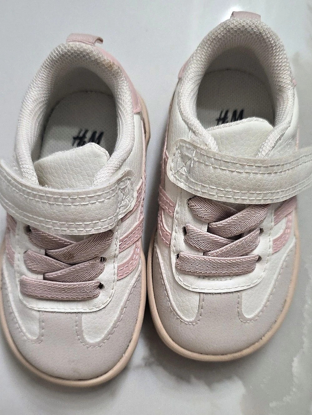 H&M Kids Pink & White Sneakers Toddler US 4-5